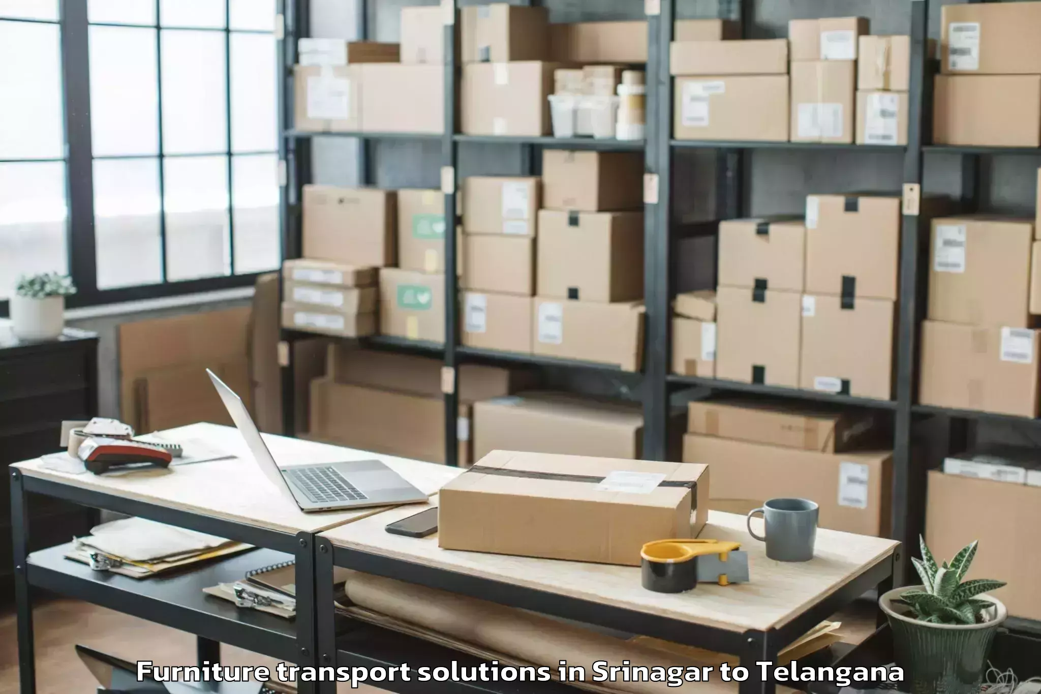 Expert Srinagar to Yellareddipet Furniture Transport Solutions